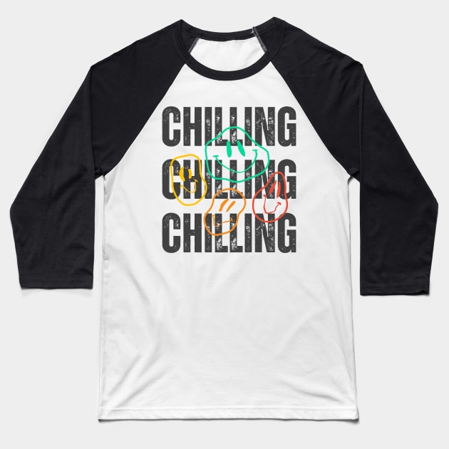 Chilling Baseball T-Shirt by Ckrispy